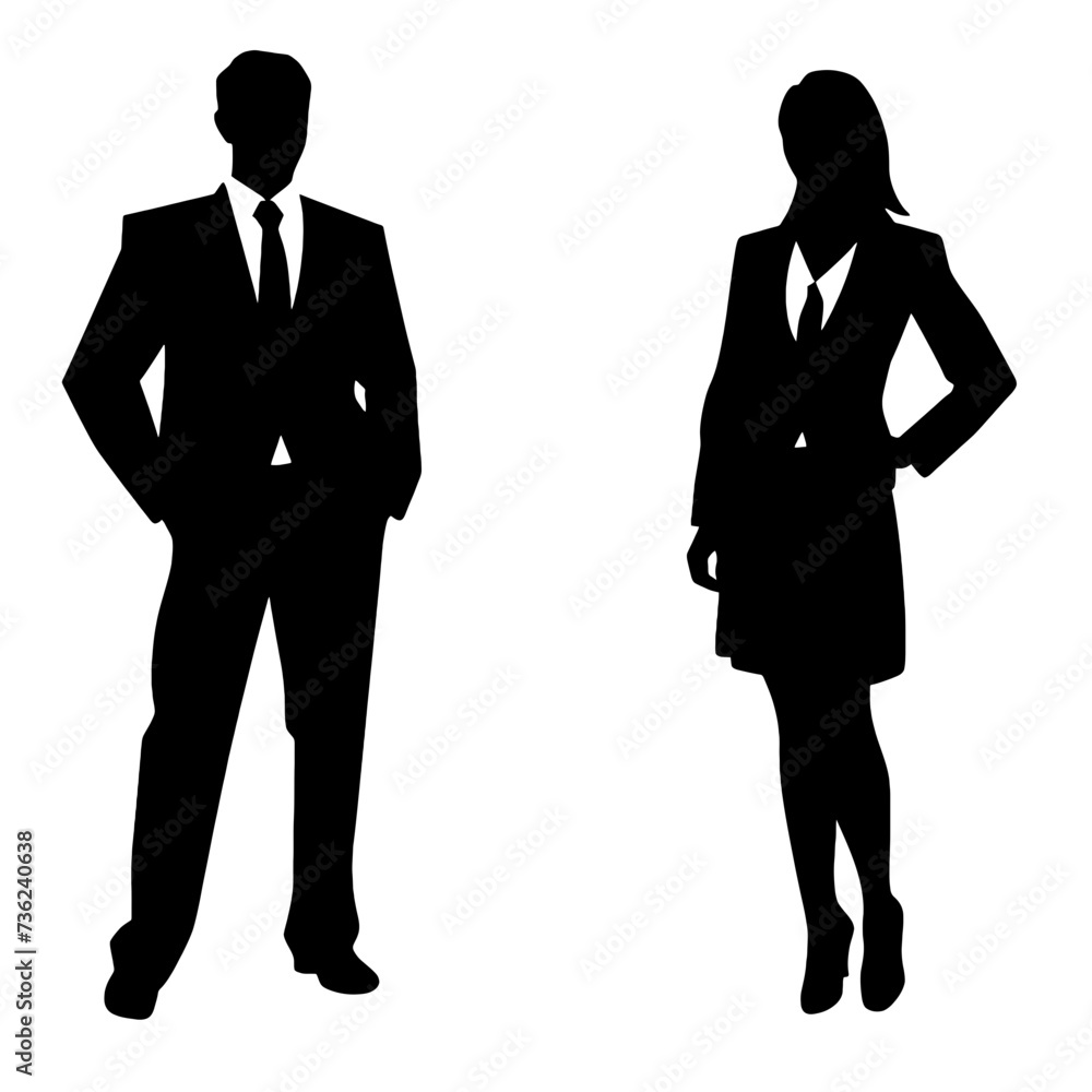 business people silhouette 