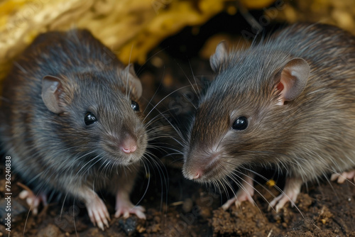 Scavenging Secrets: Rats Amidst Urban Waste © Andrii 