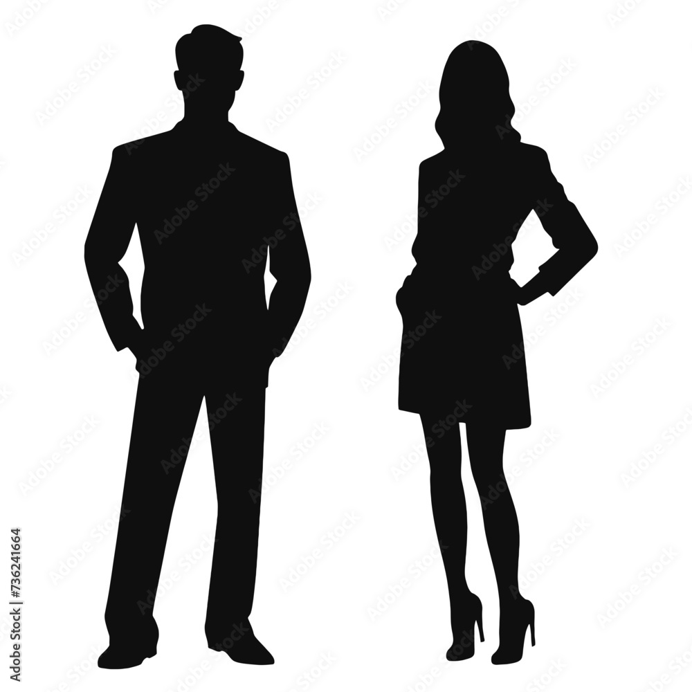 business people silhouette 