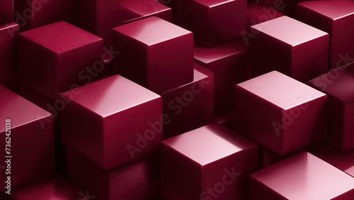 Abstract Maroon cubes background