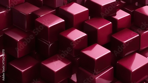 Abstract Maroon cubes background