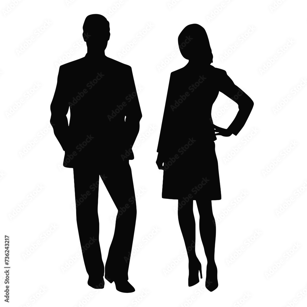 business people silhouette 