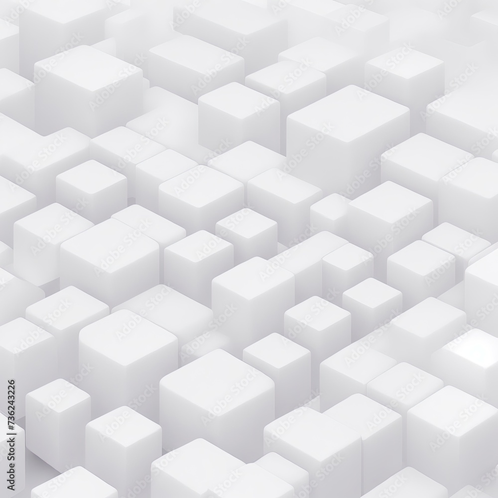 Abstract White cubes background Abstract White cubes background