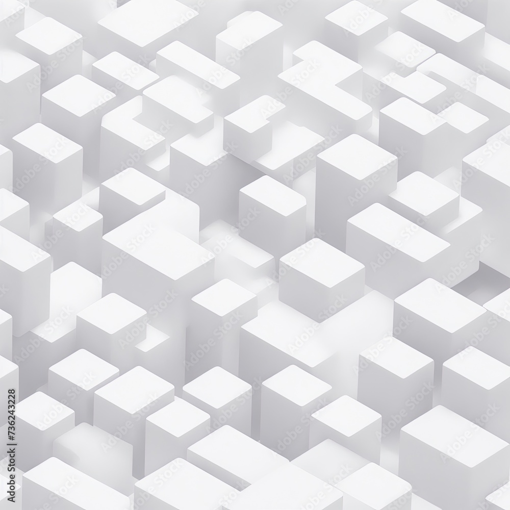 Abstract White cubes background Abstract White cubes background
