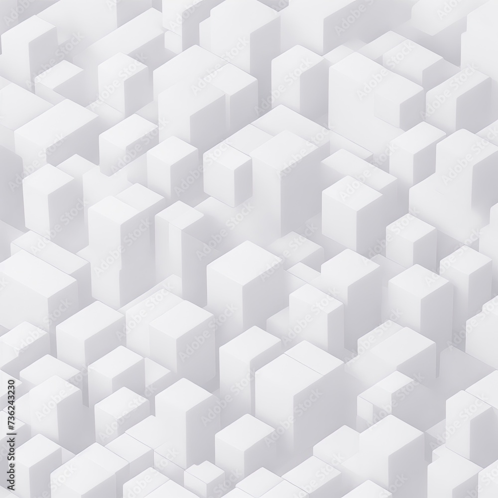Abstract White cubes background Abstract White cubes background