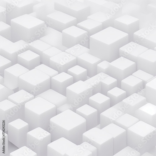Abstract White cubes background