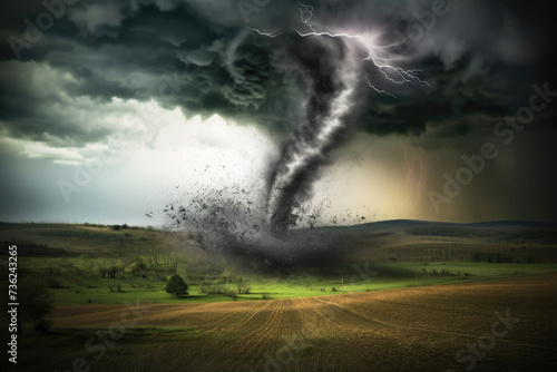 Unleashed Fury: Tornado Strikes Farmland