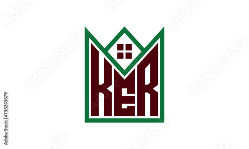 KER initial letter real estate builders logo design vector. construction ,housing, home marker, property, building, apartment, flat, compartment, business, corporate, house rent, rental, commercial