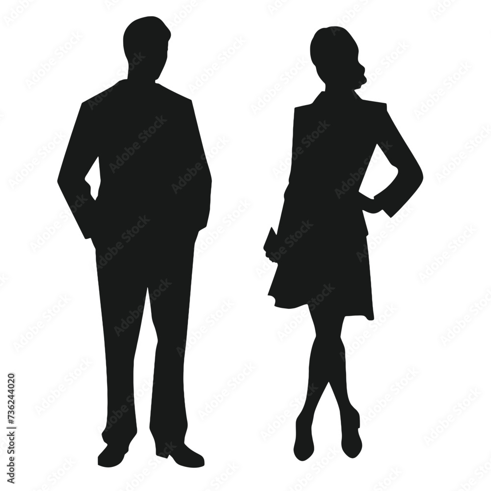 business people silhouette 