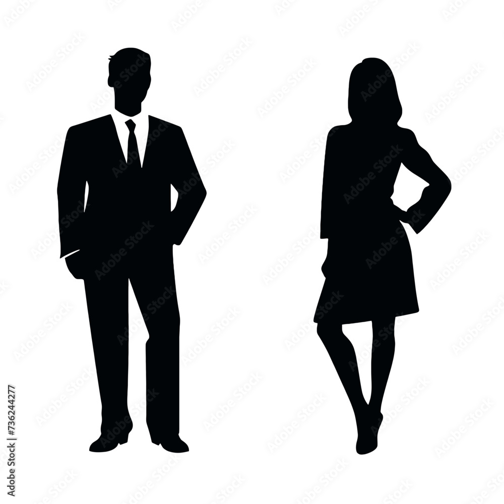 business people silhouette 