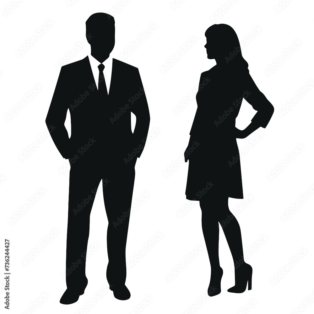 business people silhouette 