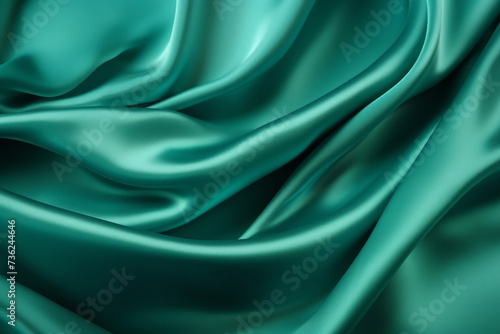 Wallpaper Mural Processed collage of emerald green silk surface texture. Background for banner, backdrop Torontodigital.ca