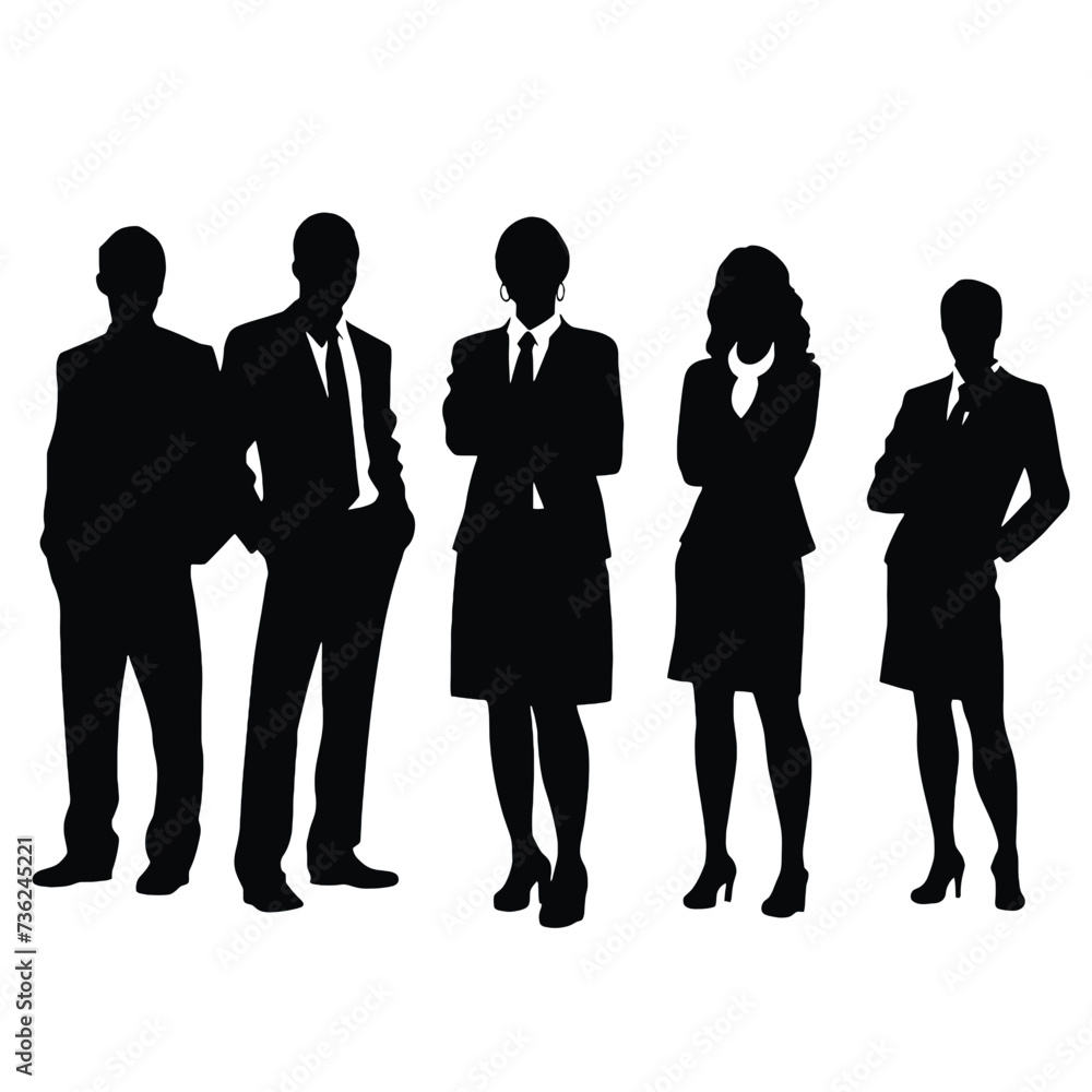 business people silhouette 