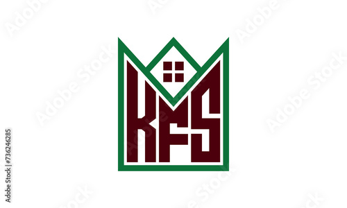 KFS initial letter real estate builders logo design vector. construction ,housing, home marker, property, building, apartment, flat, compartment, business, corporate, house rent, rental, commercial photo