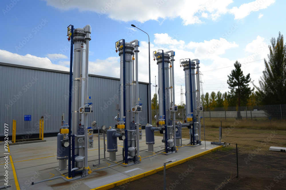 Obraz premium Clean Electricity from Nature's Green Hydrogen