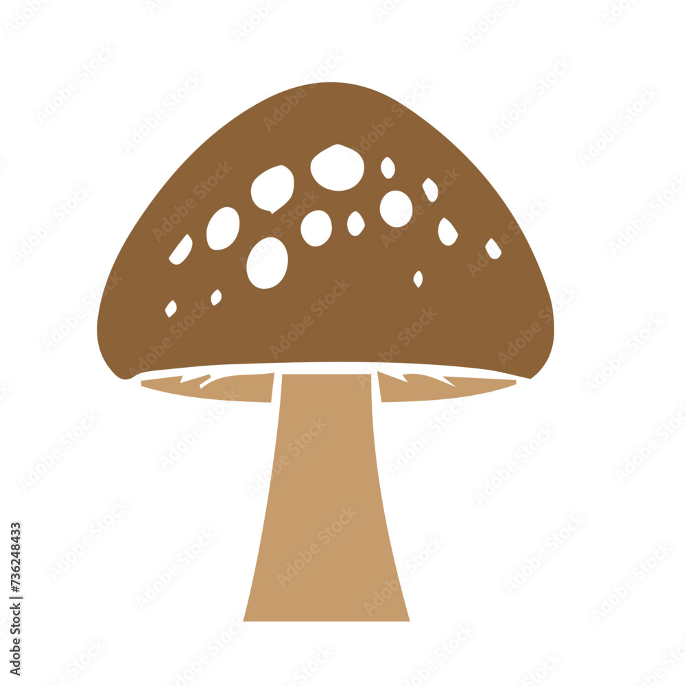 Mushroom and toadstool vector flat design Mushroom and toadstool vector flat design