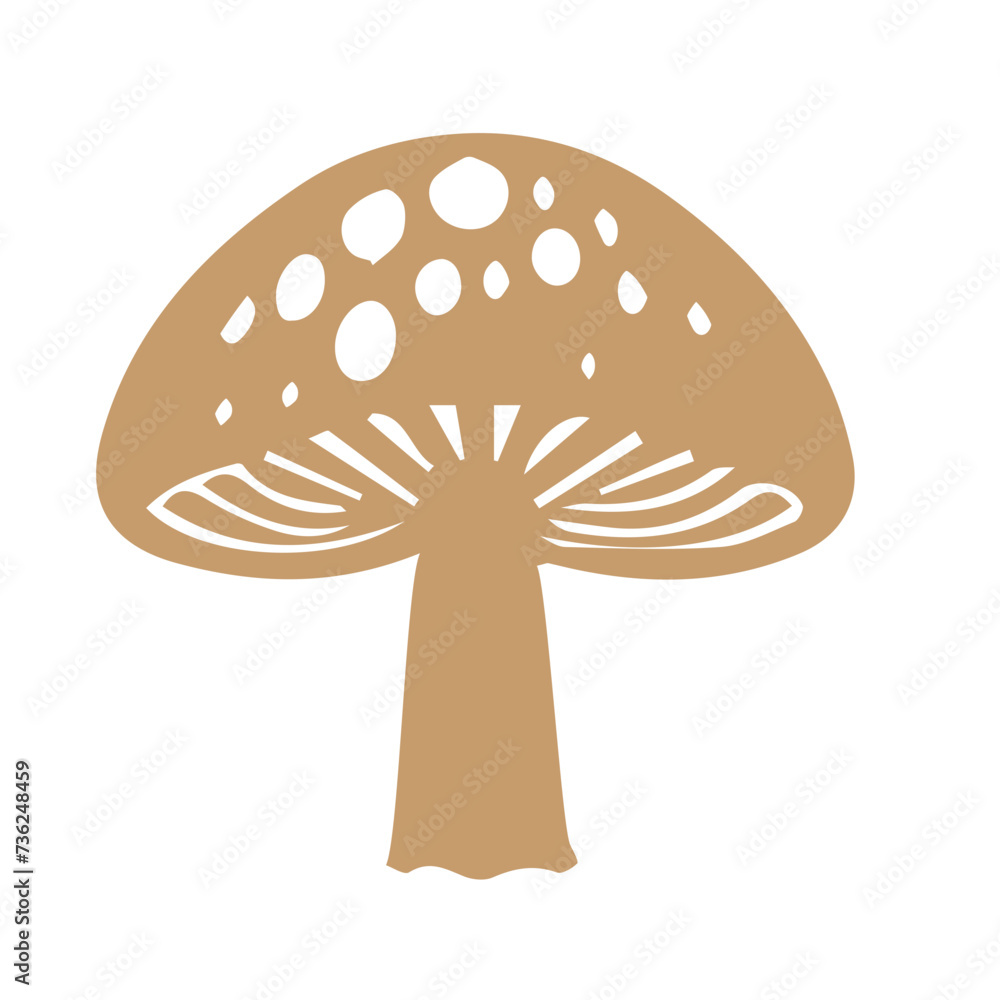 Mushroom and toadstool vector flat design Mushroom and toadstool vector flat design