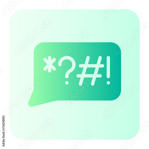 swearing gradient icon