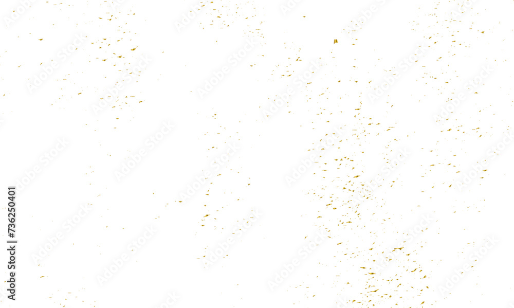 Doted and confetti golden glitter on transparent background. Shiny glittering dust. Gold glitter sparkle confetti that floats down falling