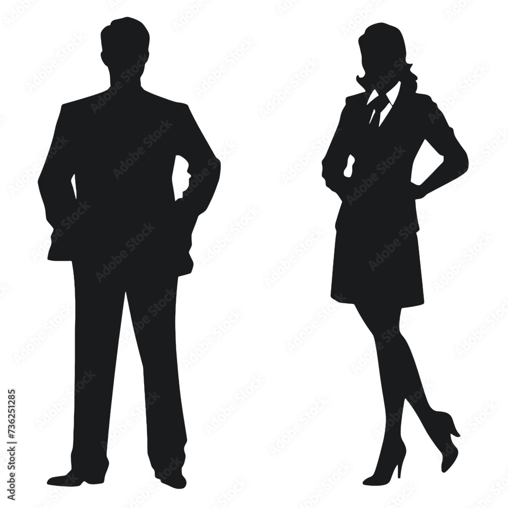 business people silhouette 