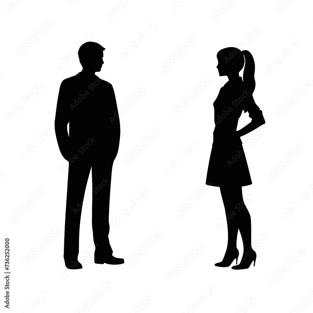 business people silhouette 