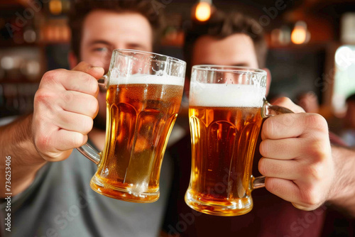 Chin-Chin Cheer: Friends Enjoying a Beer Moment