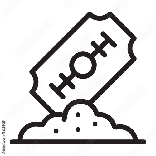 cocaine line icon