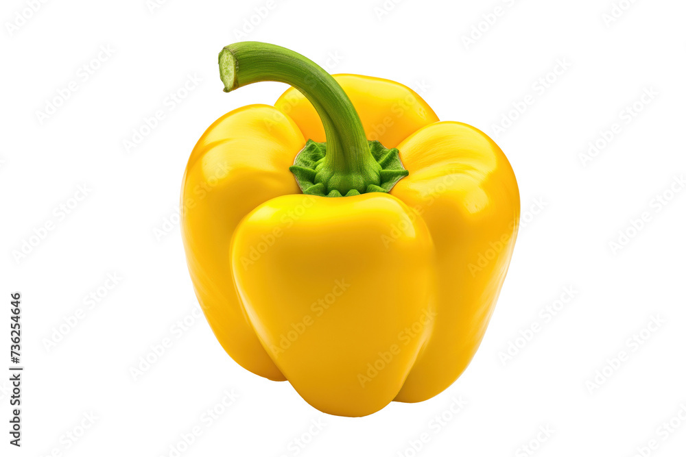 Yellow bell pepper isolated on white Yellow bell pepper isolated on white