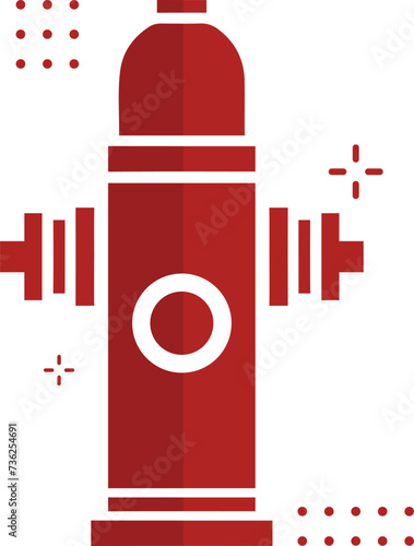 fire hydrant icons. Fire hydrant silhouette, water hydrant symbol. Vector illustration.