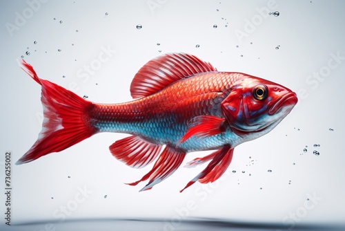 a red and blue fish