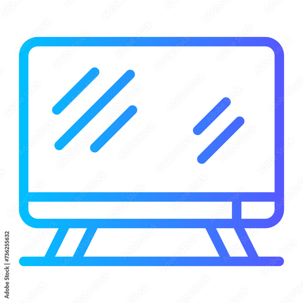 television gradient icon television gradient icon