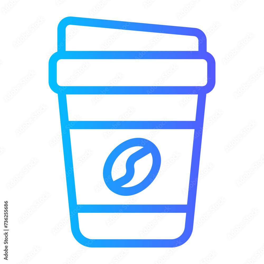 coffee cup gradient icon coffee cup gradient icon