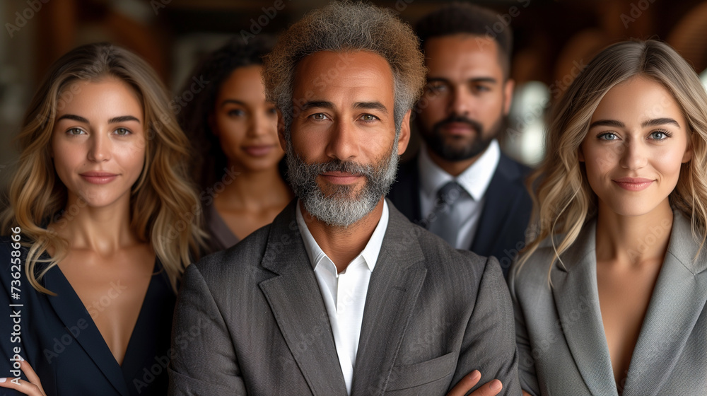 Group portrait of a diverse business team. Successful business people. Group portrait of a diverse business team. Successful business people.