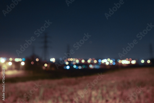 blurred background with city lights view