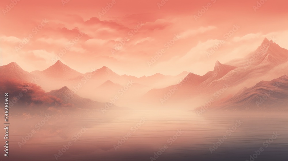 Salmon Color Fog Background
