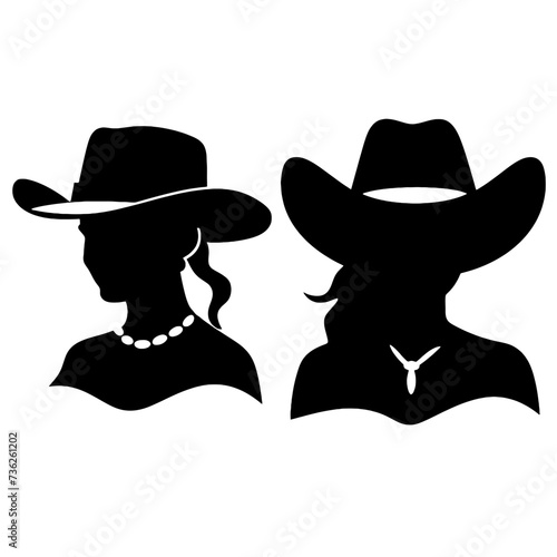 cowboy and cowgirl silhouette 