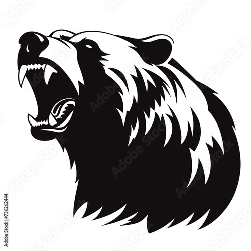 Grizzly bear silhouette