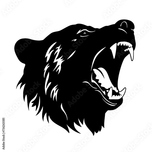 Grizzly bear silhouette