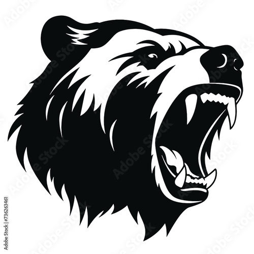 Grizzly bear silhouette