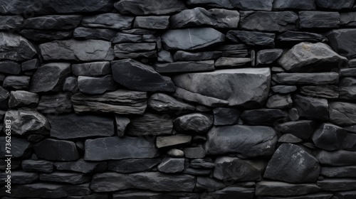 Stone black background texture. Blank for design.