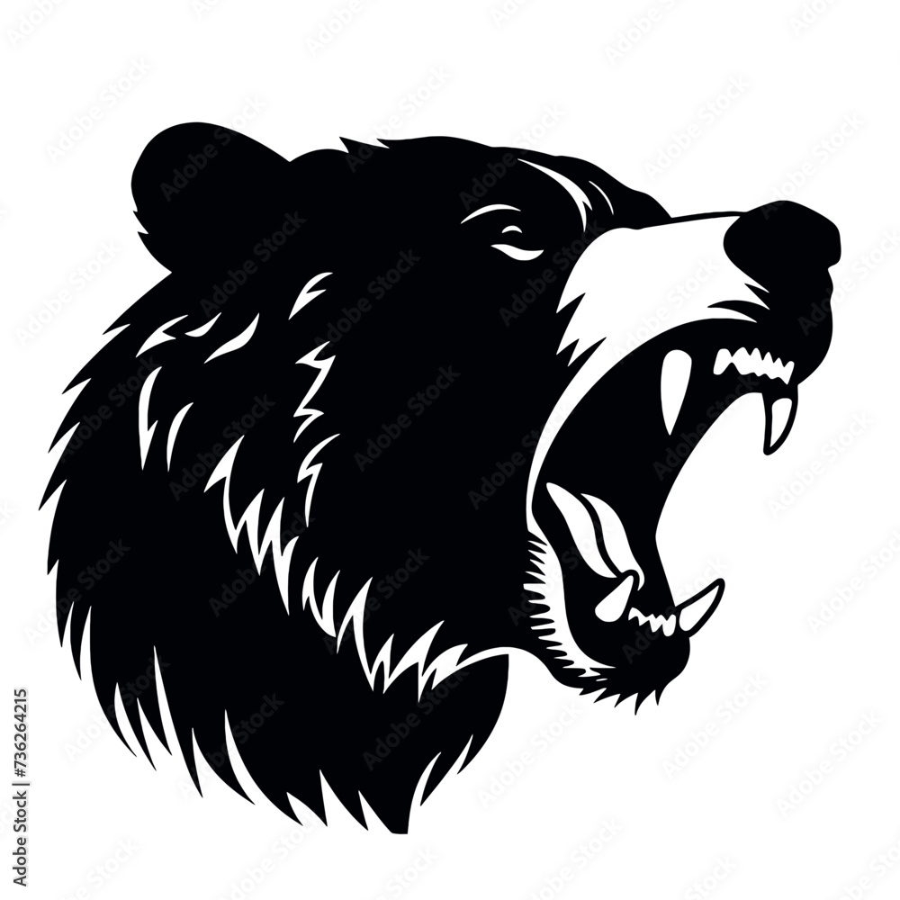 Obraz premium Grizzly bear silhouette