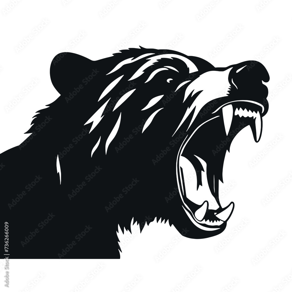 Obraz premium Grizzly bear silhouette