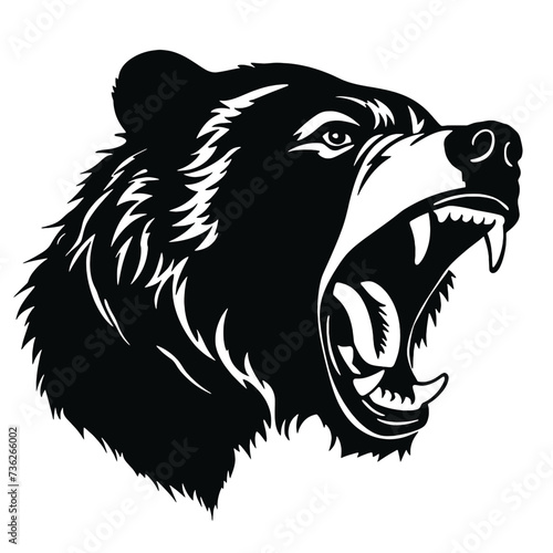 Grizzly bear silhouette