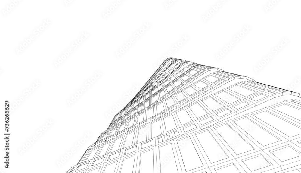 abstract architecture vector 3d illustration abstract architecture vector 3d illustration