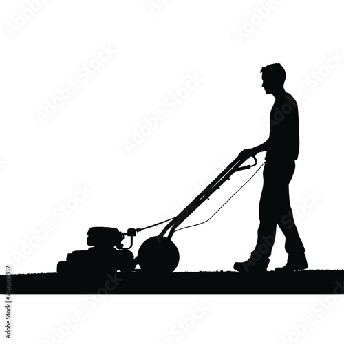 lawn mower silhouette