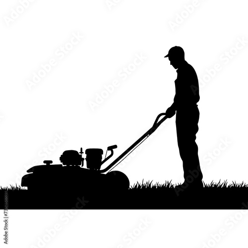 lawn mower silhouette