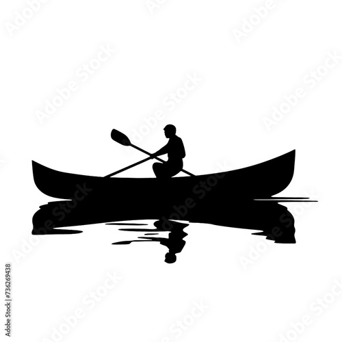 person in canoe
