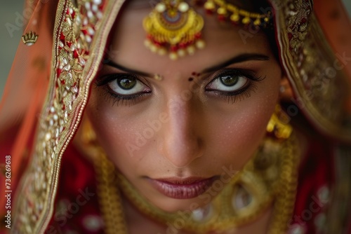 Beautiful Indian bride portrait