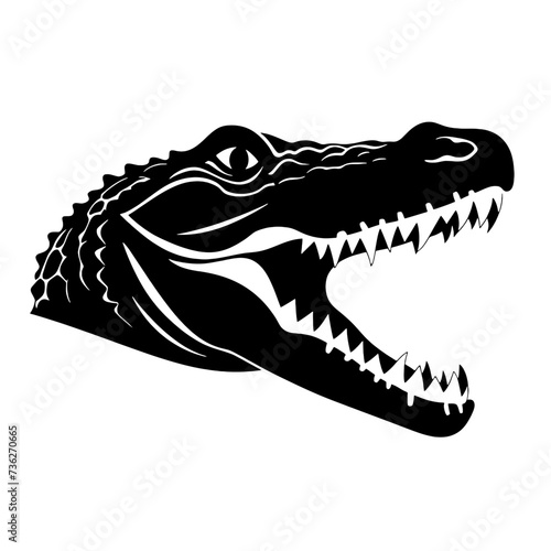 alligator or crocodile logo illustration © vectorcyan