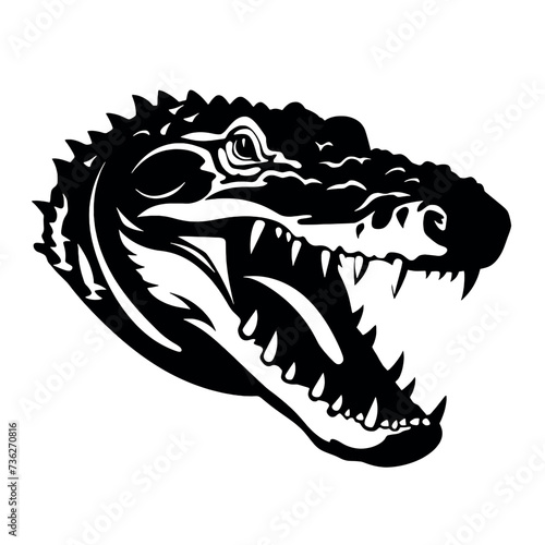alligator or crocodile logo illustration